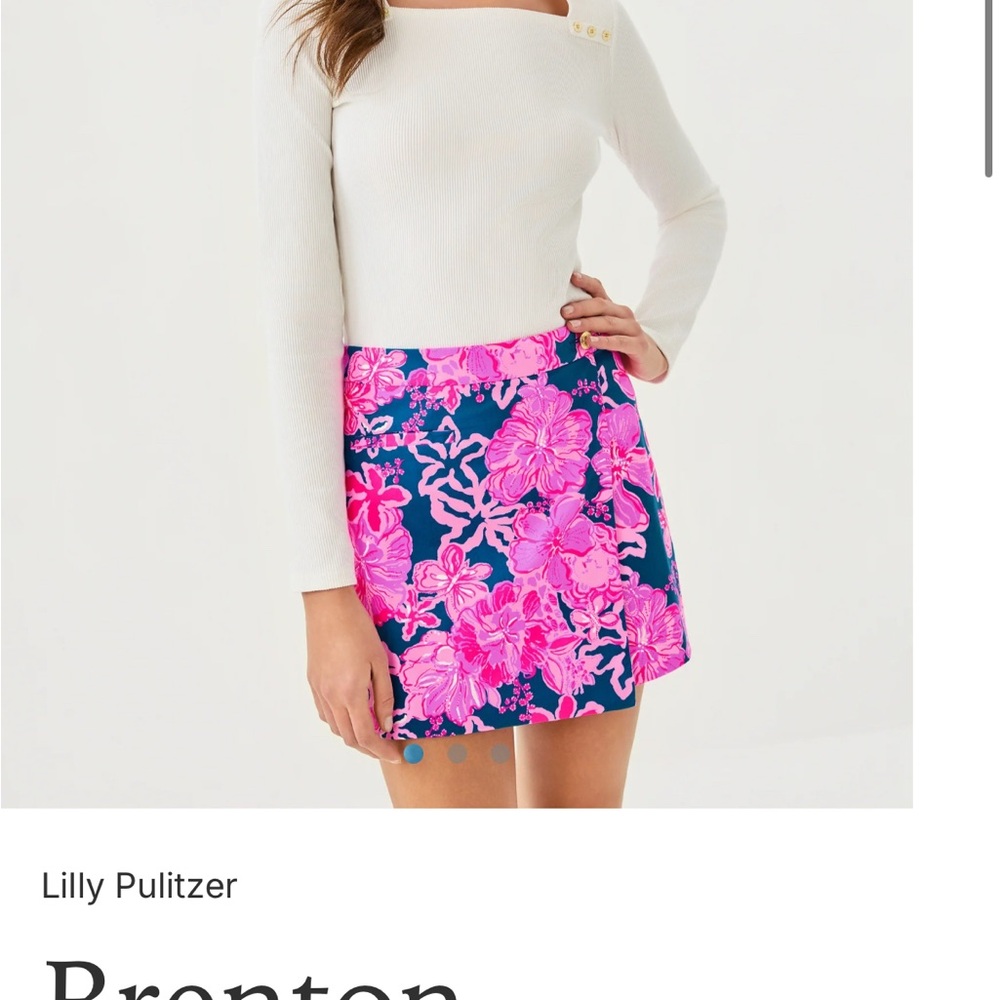 Lilly Pulitzer Brenton Mini Skort Pink Floral pink blue size 6